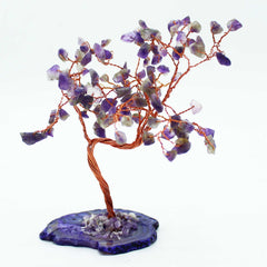 Lrg Gemstone Tree - Amethyst on Natural Agate Base (100 stones) product image 3