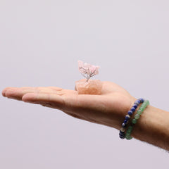 Mini Gemstone Tree On Orgonite Base - Rose Quartz (15 stones) product image 4