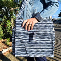 Soft Banjar Laptop Bag - Blue Strips product image 3