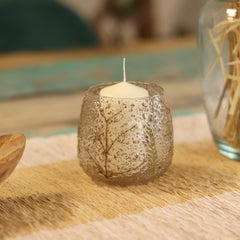 Natural Floral Glass - Straight Candle Holder - Pino - (10x9cm) product image 4