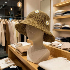 Nomad Sari Floppy Straw Sun Hat - Coffee & Daisies product image 7