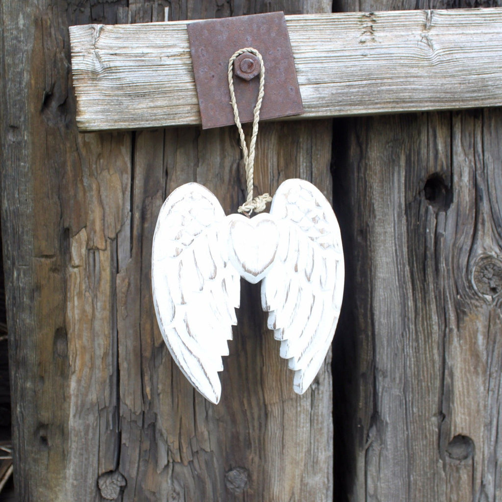 Hand Crafted Small Double Angel Wing & Heart - 15cm product image 3