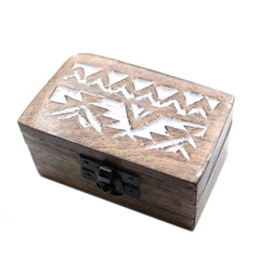 White Washed Wooden Box - Pill Box Slavic Design product image