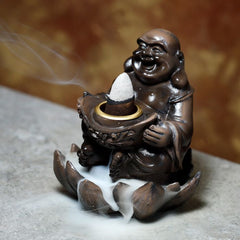 Wood Effect Lucky Buddha Backflow Incense Burner product image 4