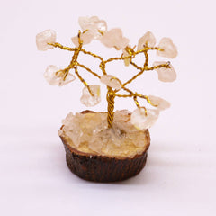 Mini Gemstone Tree On Wood Base - Rock Quartz (15 stones) product image 2