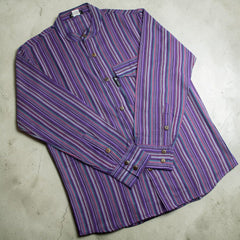 Nomad Sari Grandad Shirt - Black Purple - XL product image 9