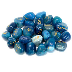 Runes Stone Set in Pouch - Blue Onyx product image 2