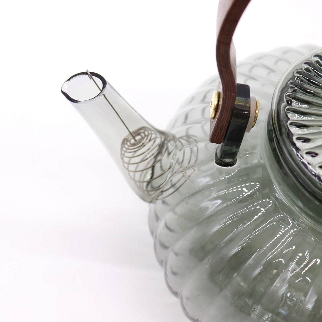 Glass Infuser Teapot - Charcoal Ribbed Pearl - 950ml product image 2