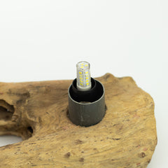 DriftGlow Lamp Crackle Half Moon Shade - Grey product image 9