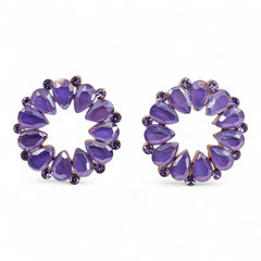 Lavender - Vintage Glass - Loop - Earrings product image 6