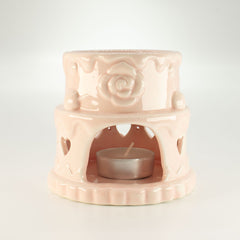 Ceramic Cake Oil Burner - Hearts - Pink product image 3
