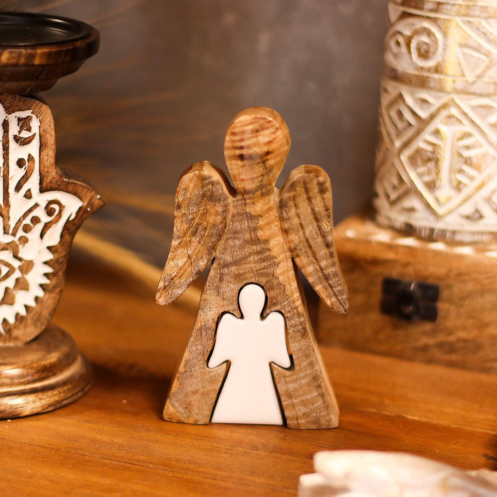 Mango Wood Angel in Angel - White Enamel product image 8