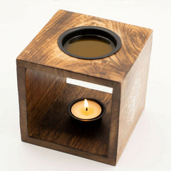 Large Square Mango Wood Oil Burner - Moon Goddess product image 4
