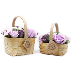 Medium Lilac Bouquet in Wicker Basket product image 2