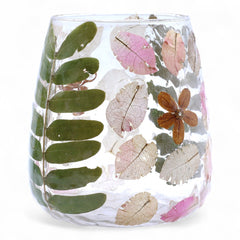 Natural Floral Glass - Vase Candle Holder - Primavera - (12x11cm) product image 9