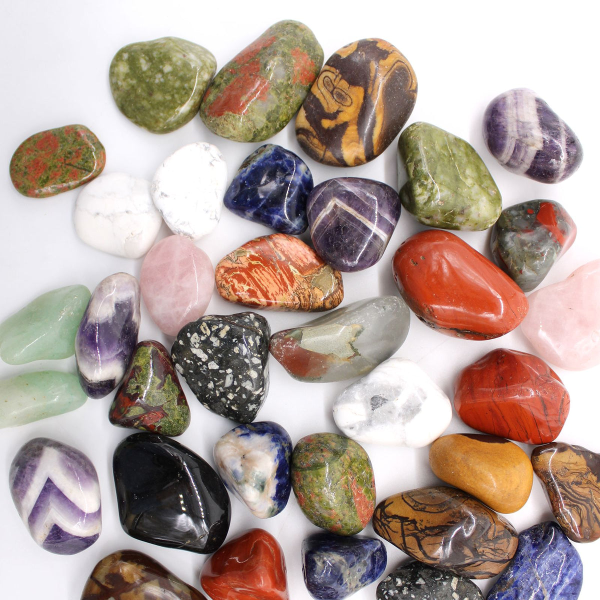 Medium African Tumble Stones - Amethyst - Chevron product image 3