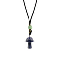 Cord Necklace Gemstone Pendant - Sodalite Mushroom product image