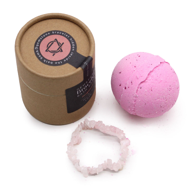 Rose Quartz Gem Bracelet Bath Bomb product image