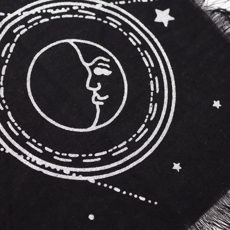 Esoteric Fringed Altar Cloth - Moon & Sun Chart product image