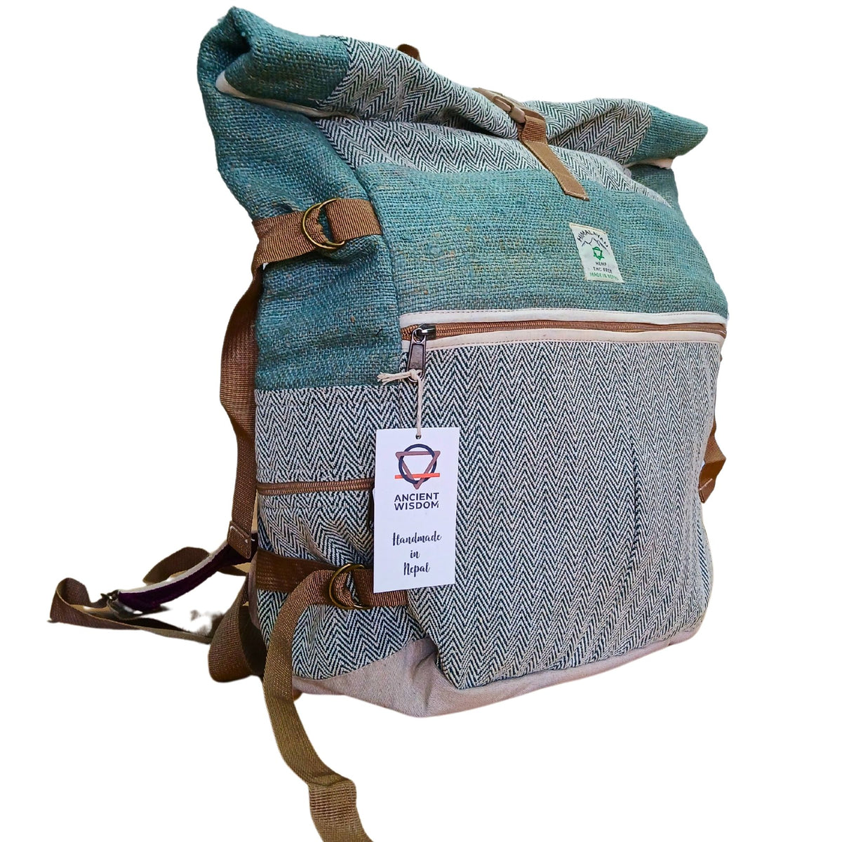 Hemp Trekking Rolling Backpack - Sage - product image 2