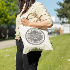 Nomad Sari Iconic Basic Tote Bag - Urban Mandala - Natural 4oz product image 8