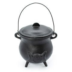 Extra Huge Cast Iron Cauldron with Triple Moon 23x18cm (at least 4kg) product image