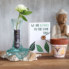 Molten Glass on Whitewash Wood - Vase - Small product image 3