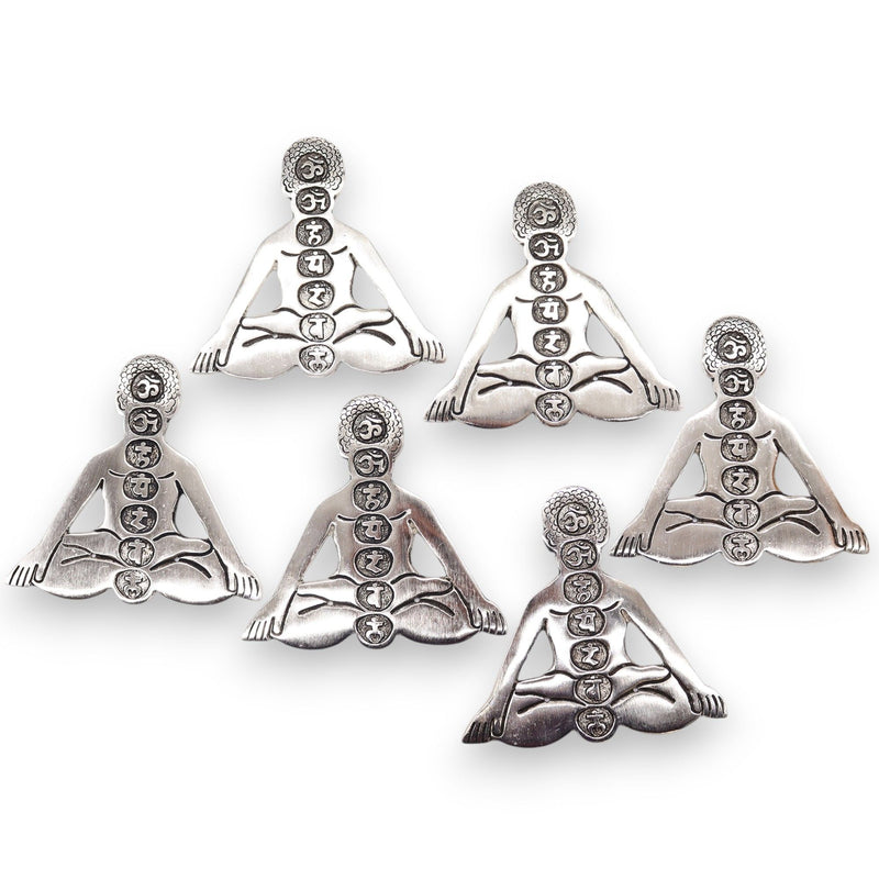 Polished Aluminum Seven Chakra Yoga Incense Holder product image