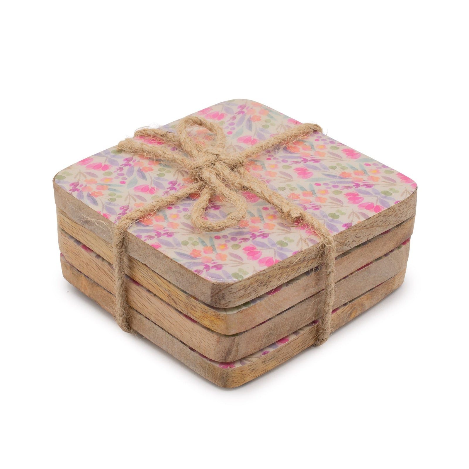 Set of 4 Square Coasters - Pretty Floral product image