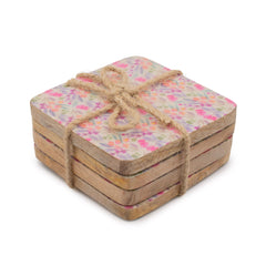 Set of 4 Square Coasters - Pretty Floral product image