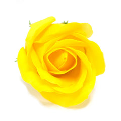 Craft Soap Flowers - Med Rose - Yellow product image 4