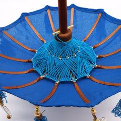 Bali Home Decor Parasol - Cotton - Turquoise- 40cm product image 5