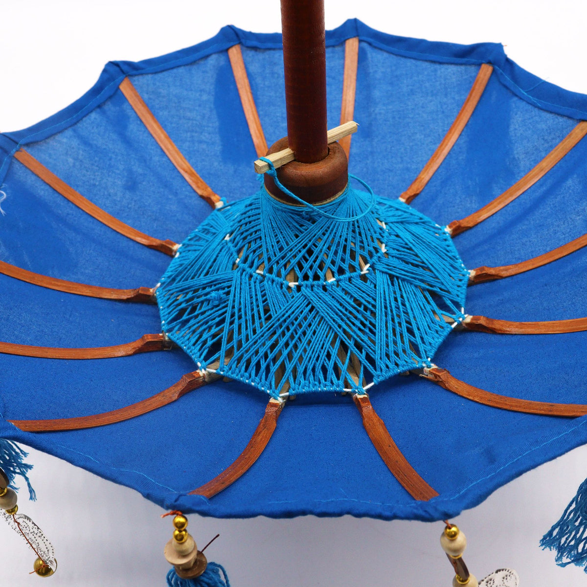 Bali Home Decor Parasol - Cotton - Turquoise- 40cm product image 5