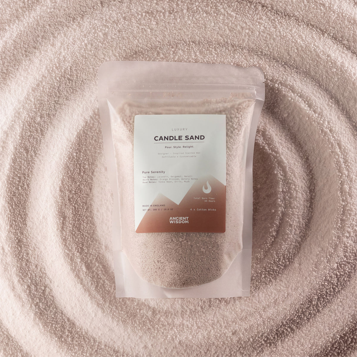 Fragranced Candle Sand - Latte Beige - Pure Serenity - 300g - product image 7