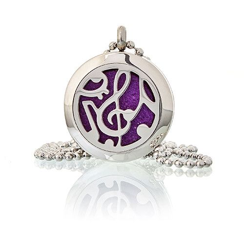 Aromatherapy Diffuser Necklace - Music Notes 25mm product image