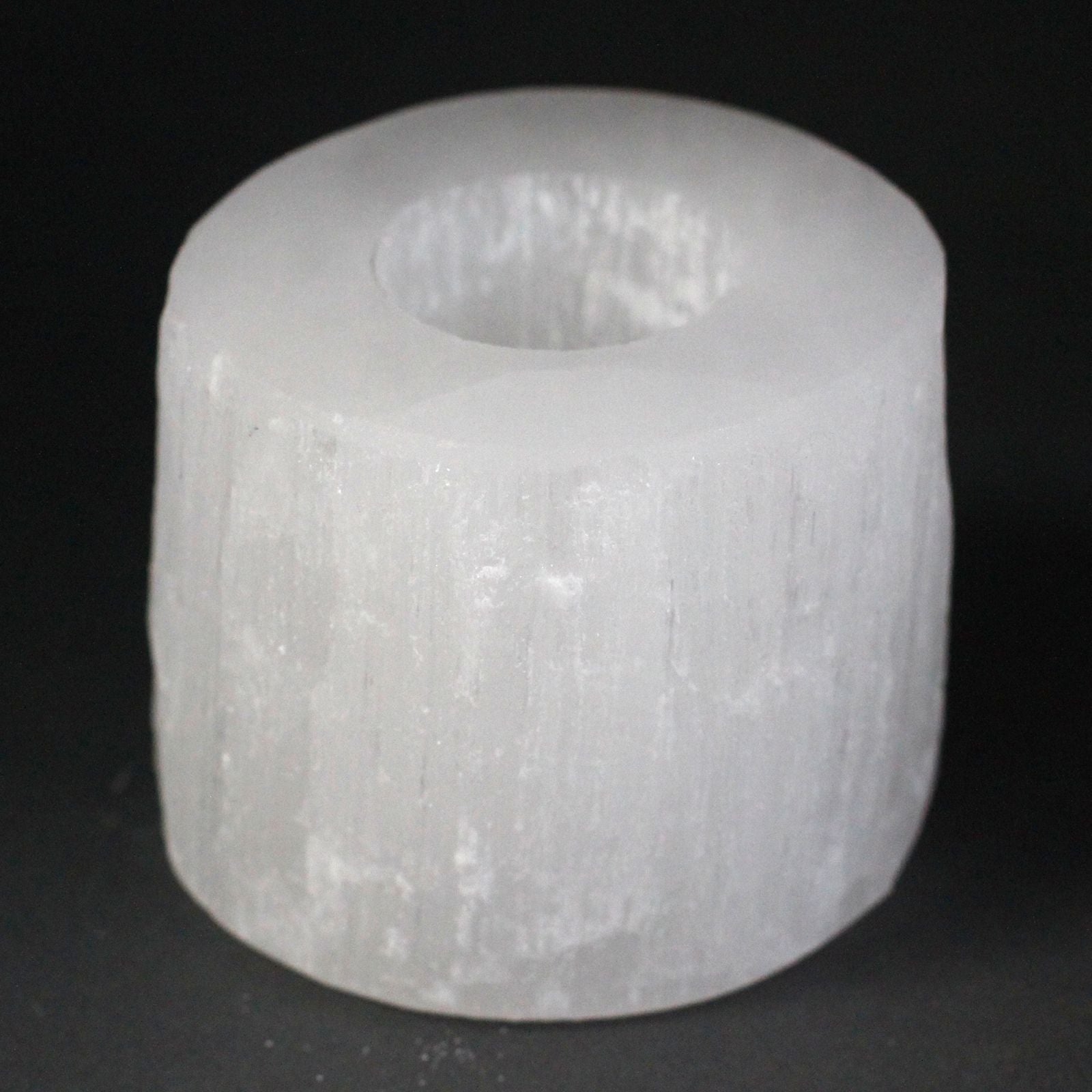 Selenite Cylinder Candle Holder - 8 cm product image