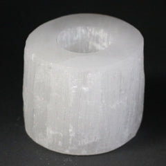 Selenite Cylinder Candle Holder - 8 cm product image