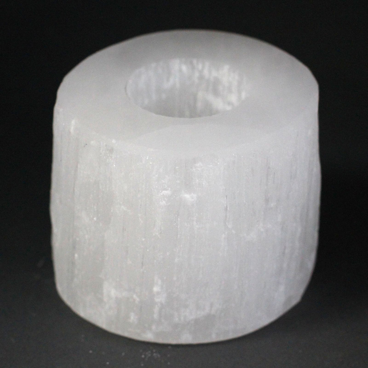 Selenite Cylinder Candle Holder - 8 cm product image