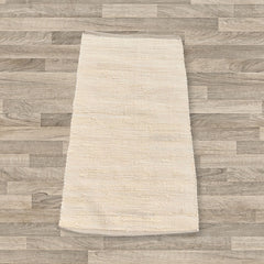 Small Indian Handloom Cotton Rug - Cream product image