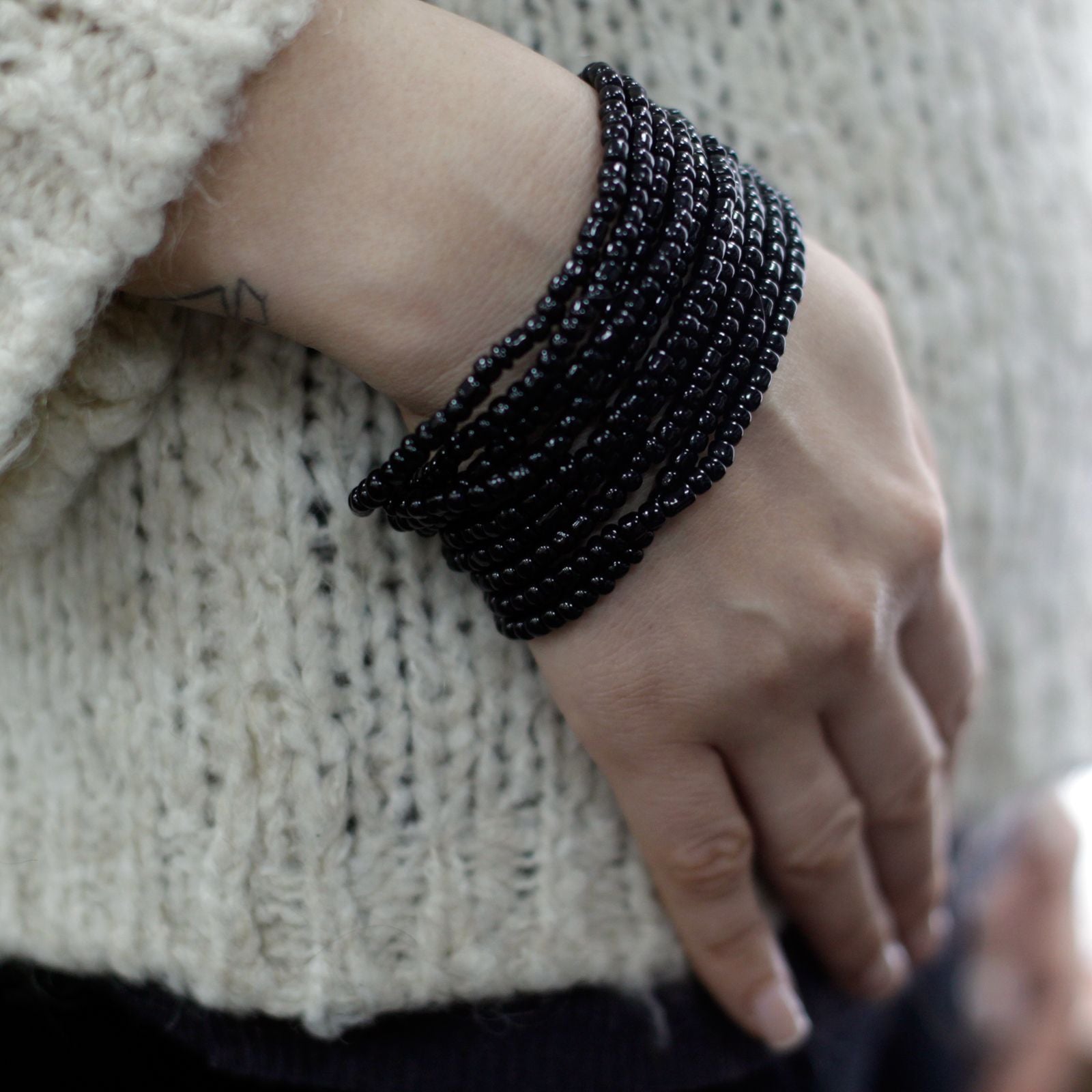 Multi-Bead Bangle Wooden Clasp - Assorted Colours product image
