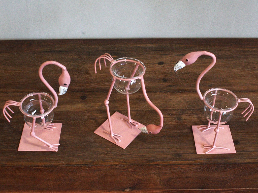 Hydroponic Home Décor - Pink Metal Flamingo Des 1 product image 3