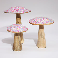 Small Enamelled Mushroom - 10cm - Pretty Floral product image