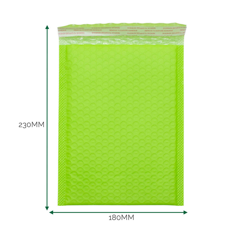 Green Poly Bubble Envelope (180x230+40mm) product image