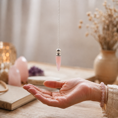 Secret Cavity Discovery of Truth Pendulum - Rose Quartz - Silver Plated product image 3