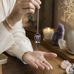 Veilwalker - Two Piece Angel Pendulum - Chakra Band - Labradorite & Amethyst product image 2