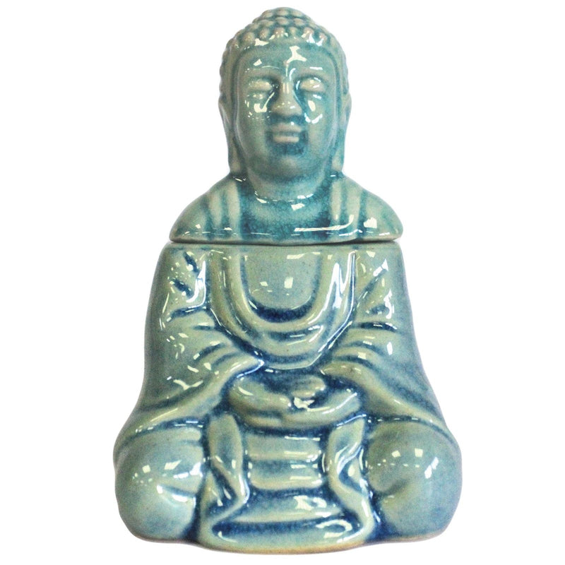 Sitting Buddha Oil Burner - Blue product image