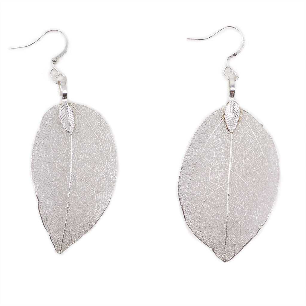 Earrings - Bravery Leaf - Silver product image 4