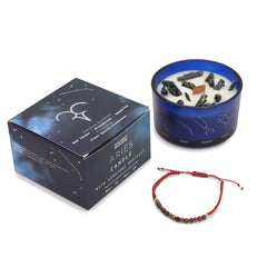 Zodiac Crystal Candle with Gemstone Bracelet - Aries product image 2