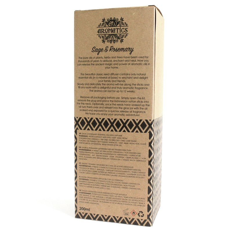 200ml Sage & Rosemary Essential Oil Reed Diffuser product image