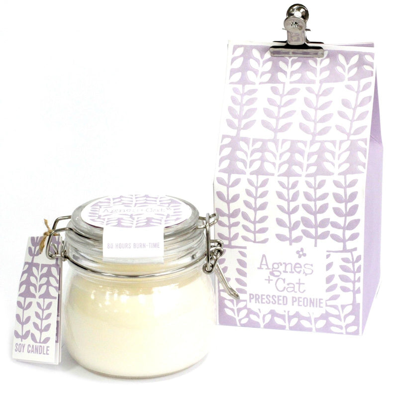Agnes + Cat Kilner Jar Candle - Pressed Peonies product image